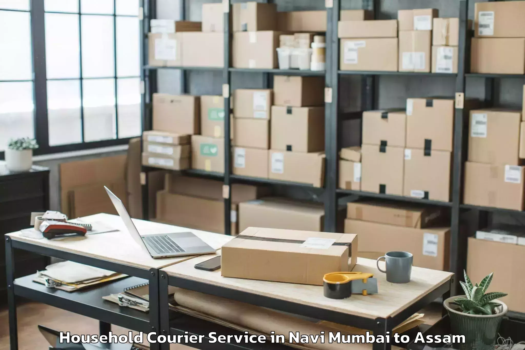 Top Navi Mumbai to Banekuchi Household Courier Available